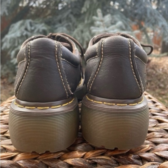 Dr. Martens Vintage Y2K Brown Leather 12283 Daisy Splat Platform Oxford. Size 10 - Picture 9 of 13